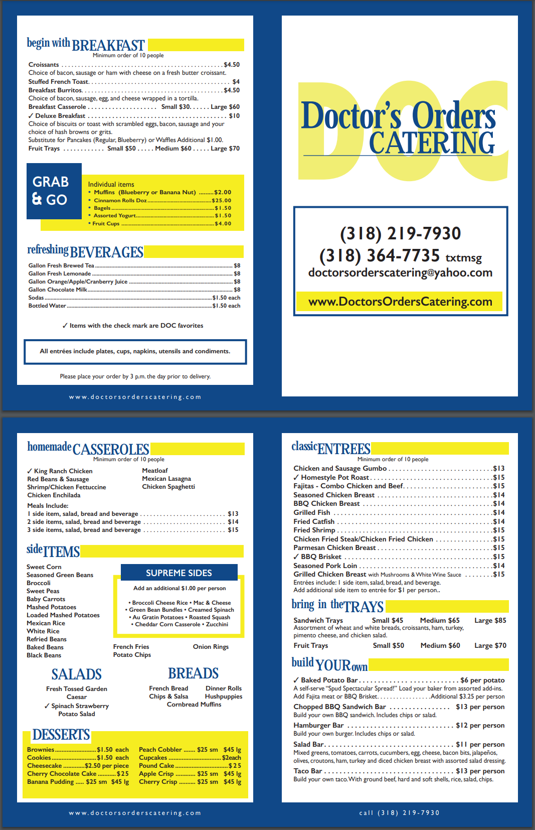 Catering Menu